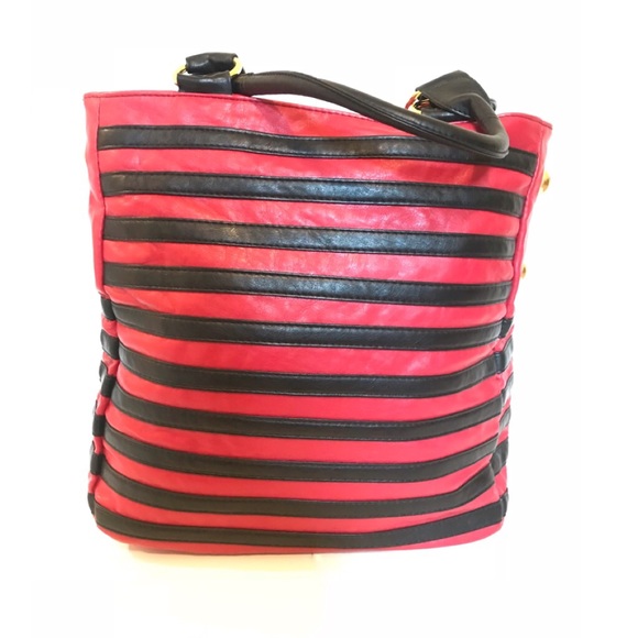 Aldo Handbags - Aldo Navy and Red Striped Handbag